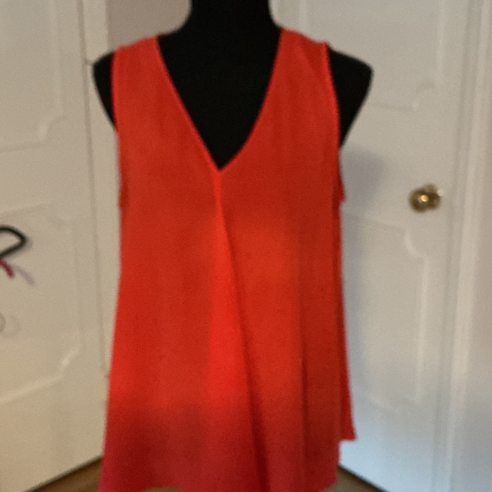Vince Camuto Vibrant Red Sleeveless Blouse